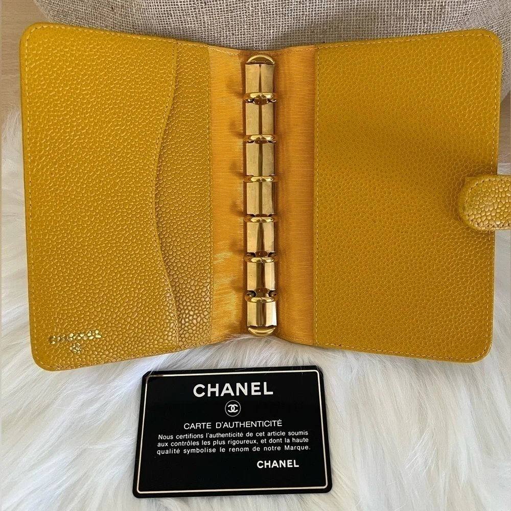 Chanel Caviar Agenda PM with Chanel COA Hologram Certification Code EUC